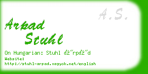 arpad stuhl business card